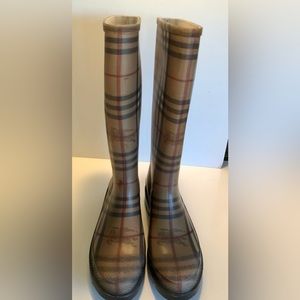 Authentic Burberry tall rain boots